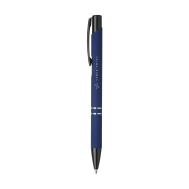 Logo trade promotional items image of: Ebony Rubberised pen