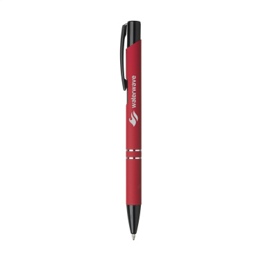 Logo trade promotional products image of: Ebony Rubberised pen