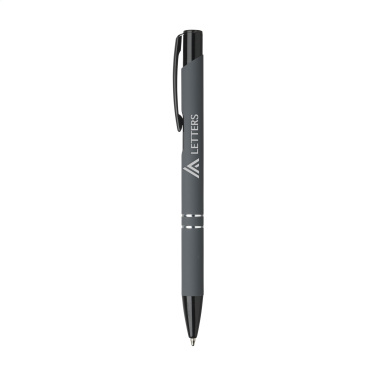 Logotrade promotional product image of: Ebony Rubberised pen