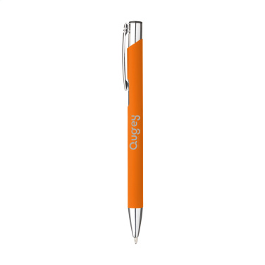 Logo trade advertising products image of: Ebony Soft Touch pen