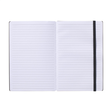 Logo trade promotional items image of: Bamboo Journal Naked Spine Paper Notebook Black A5