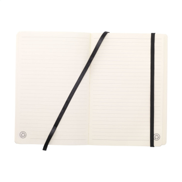 Logotrade promotional item image of: Monti Recycled Leather - Paper Notebook A5