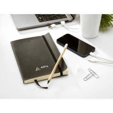 Logotrade promotional giveaway picture of: Monti Recycled Leather - Paper Notebook A5