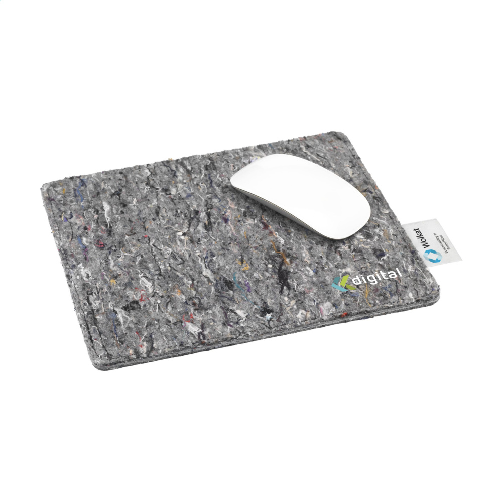 Logo trade promotional merchandise photo of: Wolkat Tangier Recycled Textile Mousepad