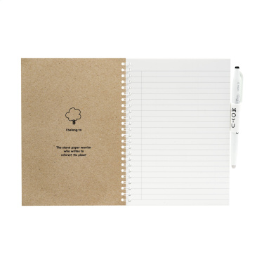 Logo trade corporate gift photo of: MOYU Erasable Stone Paper Notebook CraftCover 18 pages