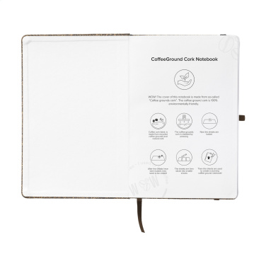 Logo trade promotional item photo of: CoffeeGround Cork Paper Notebook A5