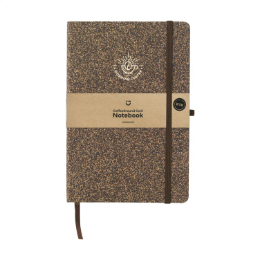 Logo trade promotional item photo of: CoffeeGround Cork Paper Notebook A5