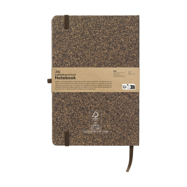 Logo trade promotional items picture of: CoffeeGround Cork Paper Notebook A5