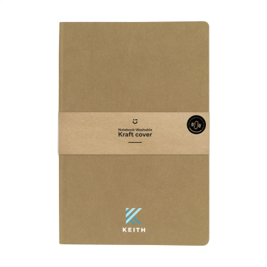 Logo trade advertising product photo of: Paper Notebook GRS Washable Kraft Cover A5