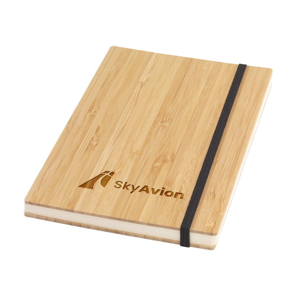 Logotrade promotional gift picture of: Bamboo Journal Naked Spine Paper Notebook A5