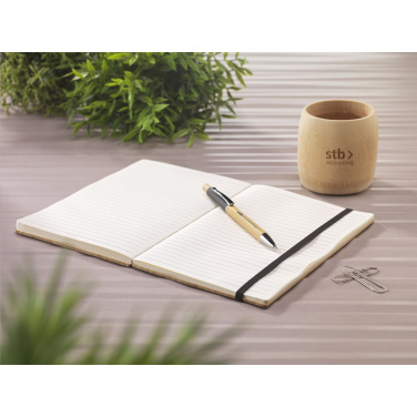 Logotrade promotional merchandise photo of: Bamboo Journal Naked Spine Paper Notebook A5