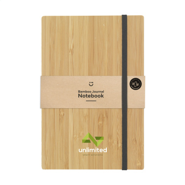 Logotrade promotional merchandise photo of: Bamboo Journal Naked Spine Paper Notebook A5