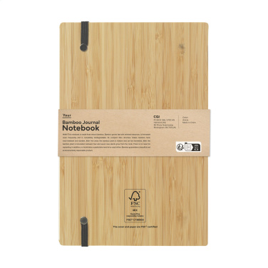 Logo trade promotional gifts image of: Bamboo Journal Naked Spine Paper Notebook A5