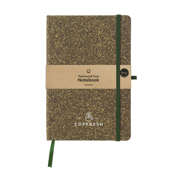 Logo trade advertising products image of: TeaGround Cork Paper Notebook A5