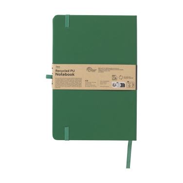 Logo trade promotional merchandise picture of: Recycled GRS PU Paper Notebook A5