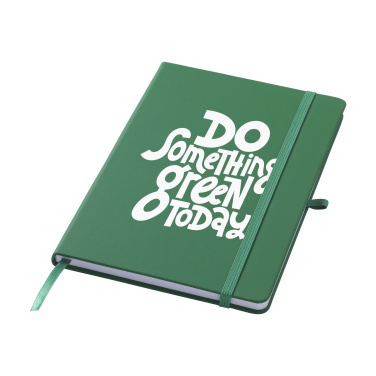 Logo trade promotional merchandise picture of: Recycled GRS PU Paper Notebook A5