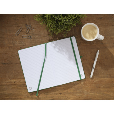 Logo trade promotional merchandise picture of: Recycled GRS PU Paper Notebook A5