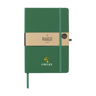 Logotrade promotional giveaway image of: Recycled GRS PU Paper Notebook A5