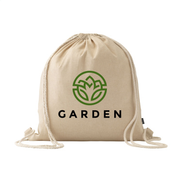 Logo trade promotional gift photo of: GRS Recycled Cotton PromoBag (180 g/m²) backpack