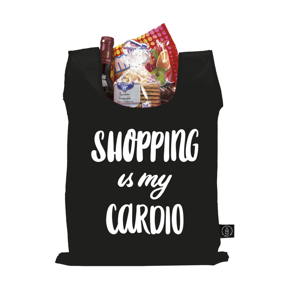 Logo trade promotional item photo of: Shop Easy RPET folding shopping bag