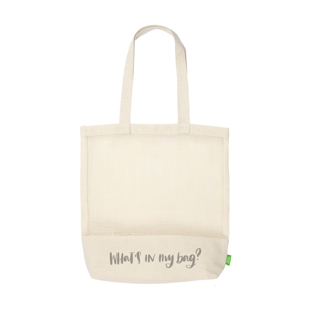 Logotrade promotional merchandise image of: Natura Organic Mesh Shopper (180 g/m²) shopping bag