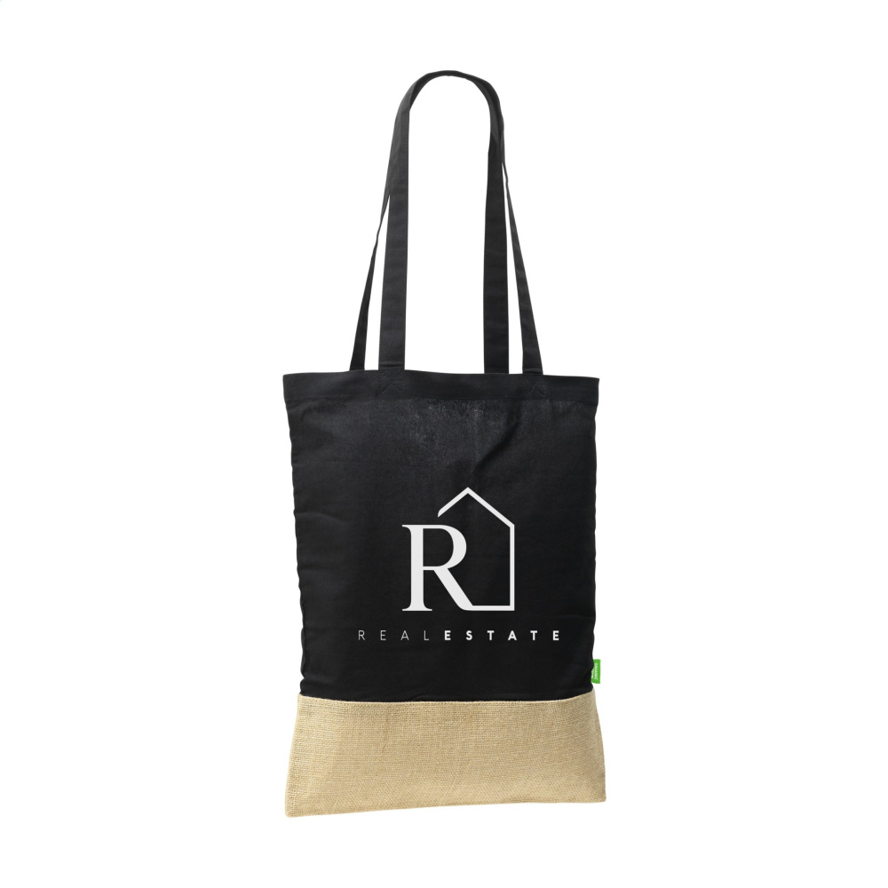 Logotrade advertising product picture of: Combi Organic Shopper (160 g/m²) bag