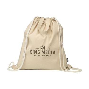 Logo trade advertising product photo of: GRS Recycled Cotton PromoBag Plus (180 g/m²) backpack