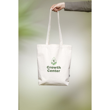 Logo trade promotional merchandise image of: GRS Recycled Canvas Bag Natural (260 g/m²)