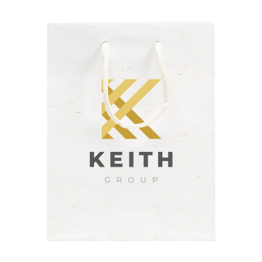 Logotrade promotional gift image of: Leaf It Bag recycled with straw fibres (180 g/m²) S