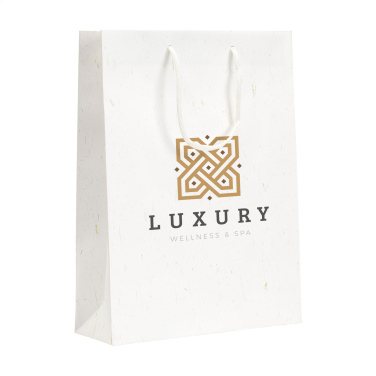 Logo trade promotional products picture of: Leaf It Bag recycled with straw fibres (180 g/m²) L