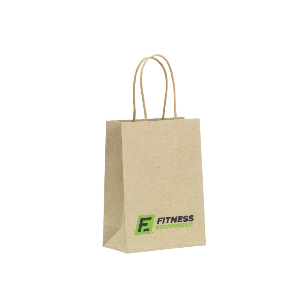 Logo trade promotional item photo of: Leaf It Bag recycled grass paper (120 g/m²) S