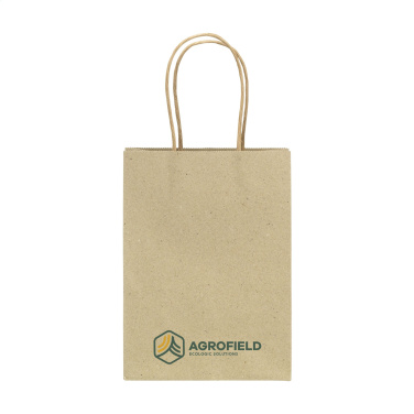 Logo trade promotional gifts picture of: Leaf It Bag recycled grass paper (120 g/m²) S