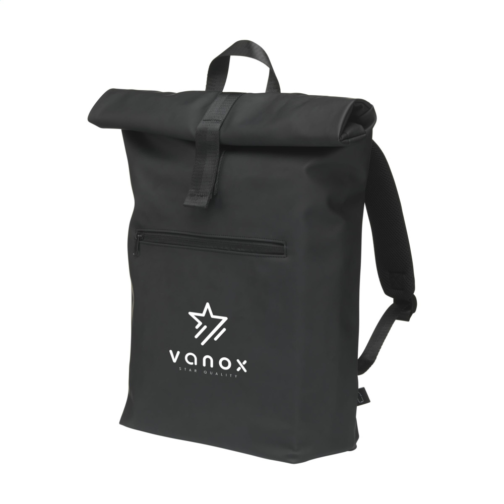 Logo trade promotional gift photo of: Lennon Roll-Top Recycled Backpack