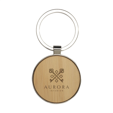 Logo trade advertising product photo of: Bamboo Key Circle keyring