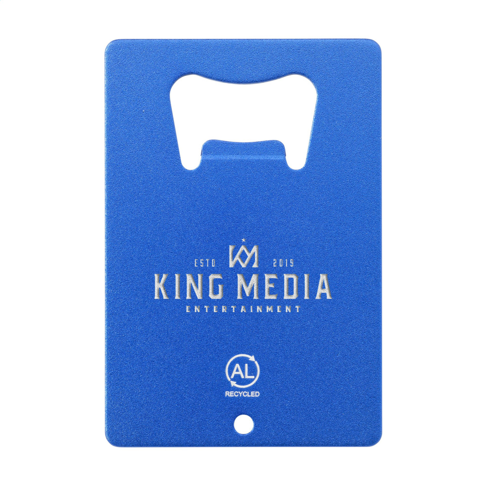 Logo trade promotional merchandise picture of: Carta Opener Recycled Alu bottle opener