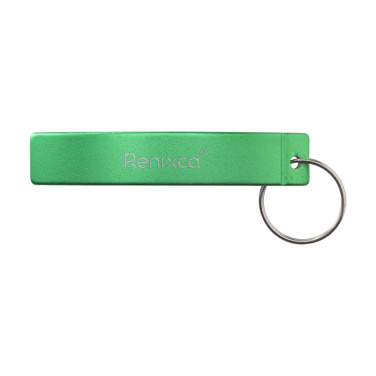 Logo trade corporate gifts picture of: Alu Opener GRS Recycled keyring