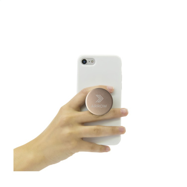 Logo trade promotional gifts image of: PopSockets® Aluminium telephone holder