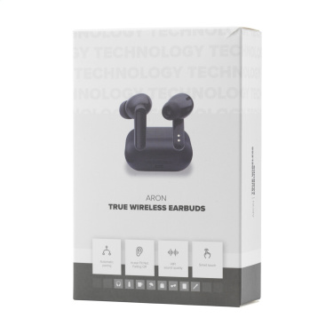 Logo trade promotional product photo of: Aron TWS Wireless Earbuds in Charging Case