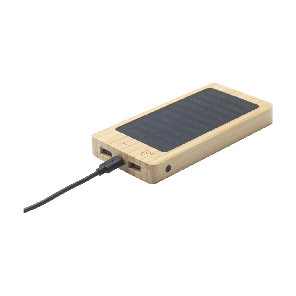 Logotrade corporate gift image of: Solar Powerbank 8000+ Wireless Charger