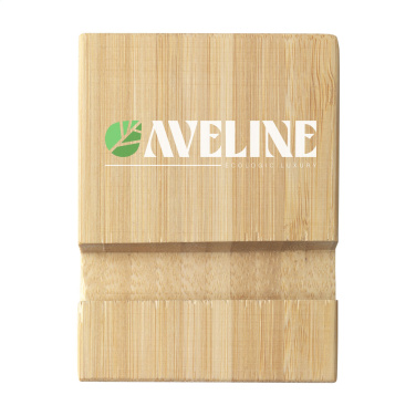 Logo trade promotional giveaways image of: Supporto Bamboo phone stand