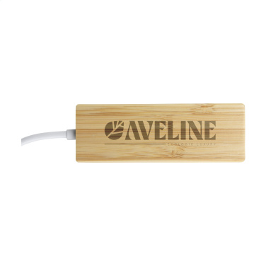 Logo trade promotional products image of: Bamboo USB Hub