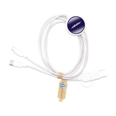 Logo trade promotional merchandise image of: Charging Cable RCS Recycled ABS-TPE