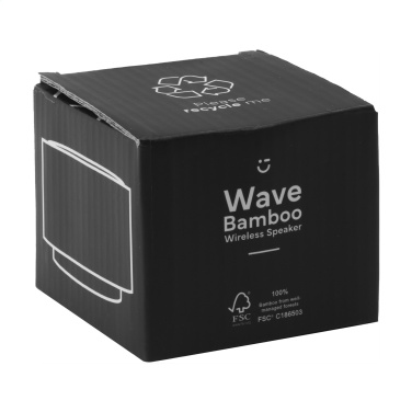 Logo trade promotional giveaway photo of: Wave Bamboo Wireless Speaker