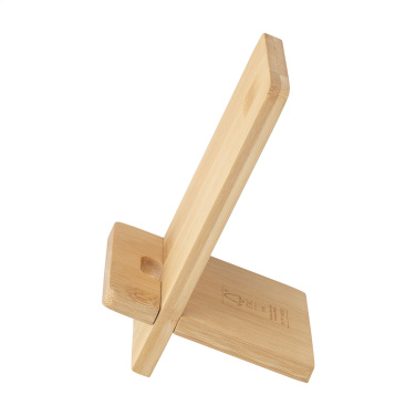 Logo trade promotional gift photo of: Miyo Bamboo Phone Stand