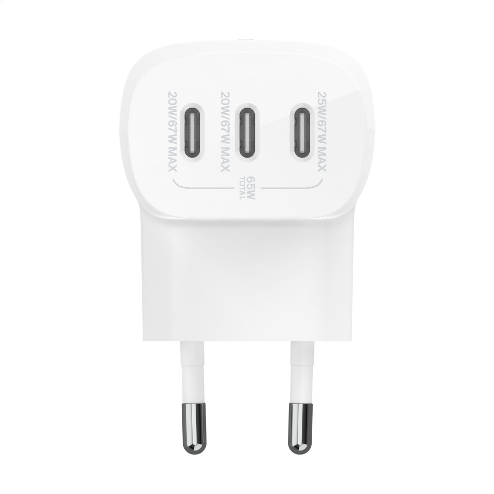 Logo trade promotional item photo of: Belkin BoostCharge 3-Port Wall Charger