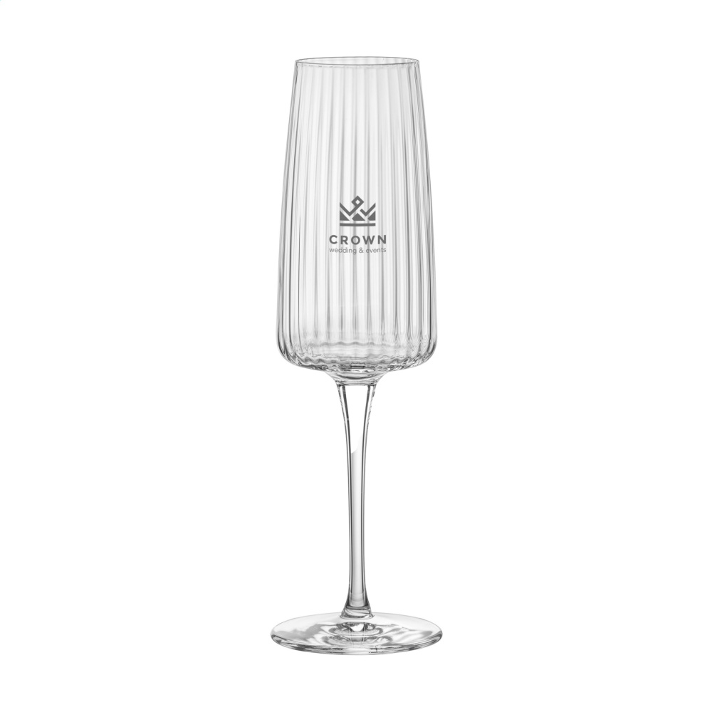 Logo trade promotional items picture of: Ribbio Champagne glass 255 ml