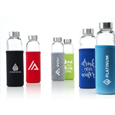 Logo trade promotional merchandise image of: Senga Glass 500 ml drinking bottle