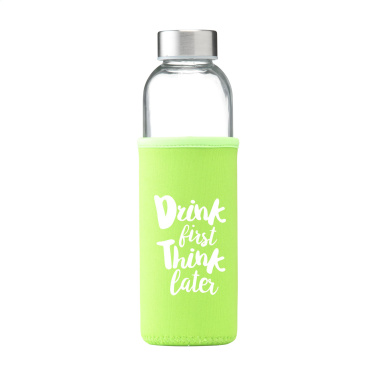 Logo trade corporate gifts picture of: Senga Glass 500 ml drinking bottle