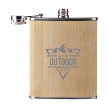 Logotrade promotional merchandise image of: Hipflask Bamboo 200 ml drinking bottle