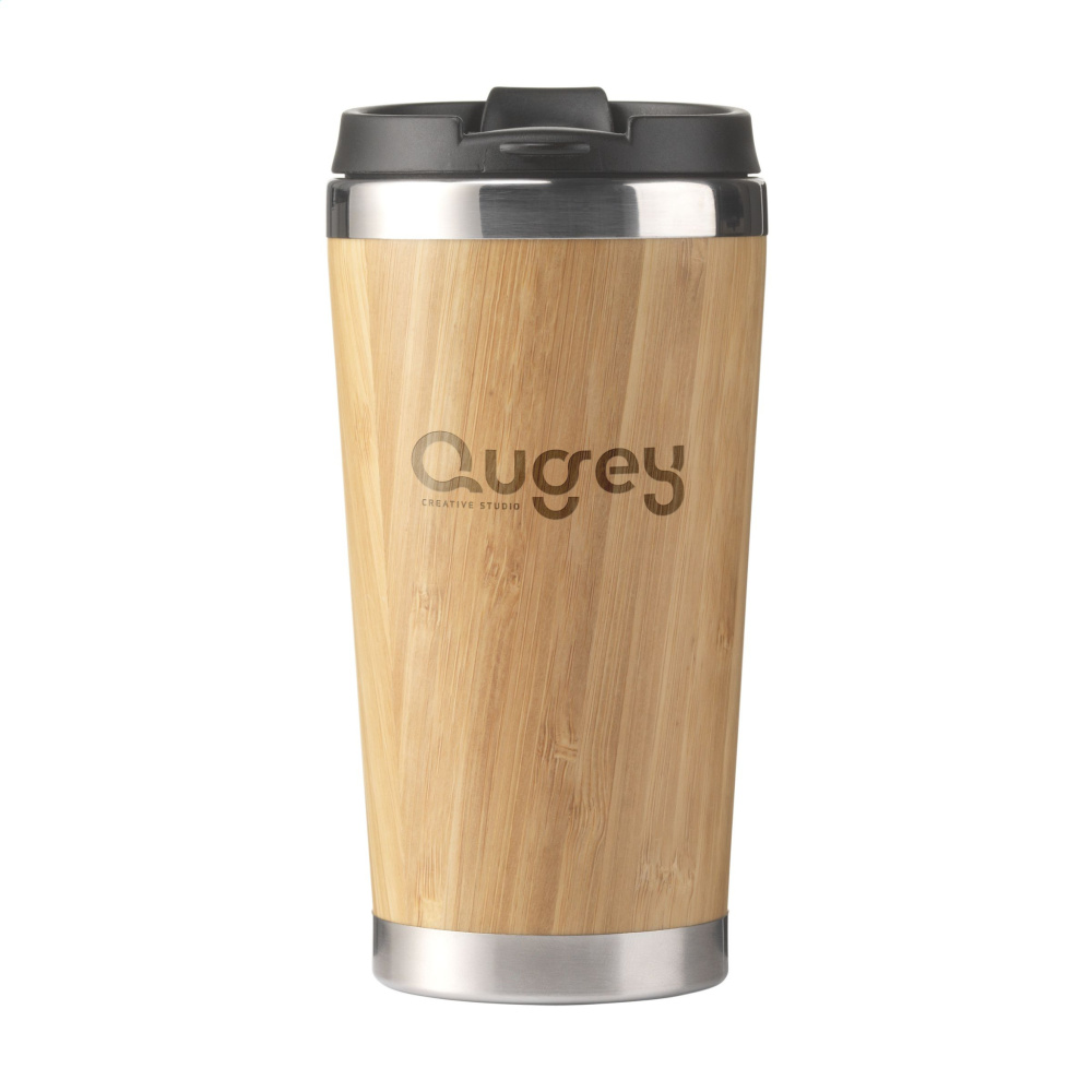 Logo trade corporate gift photo of: Tokyo 450 ml bamboo thermo cup